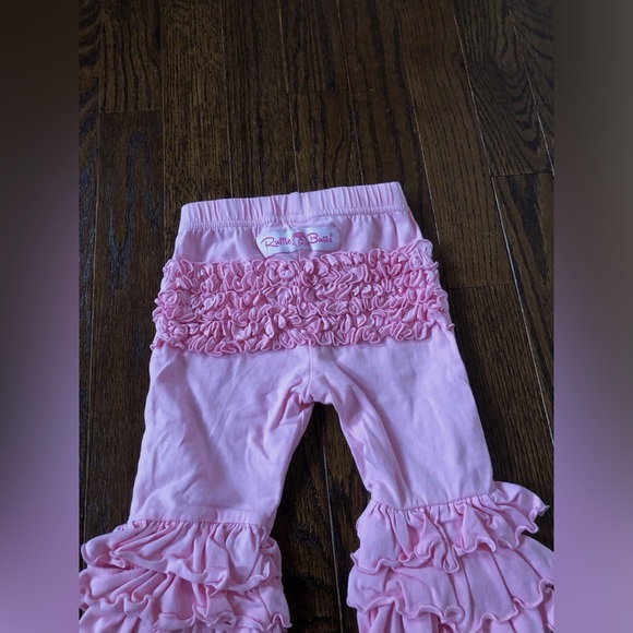 RuffleButts Girls 12-18M Pastel Pink Long Pants with Ruffles - EUC! - Picture 6 of 7